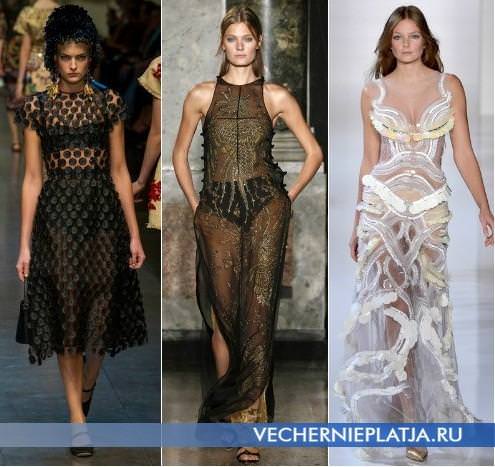 Прозоре плаття з елементами декору від Dolce & Gabbana, Emilio Pucci і Valentin Yudashkin