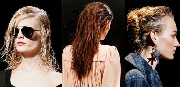 Модні зачіски 2014: Ефект мокрого волосся