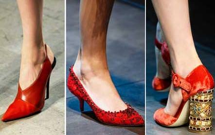 червоні модні туфлі 2014
