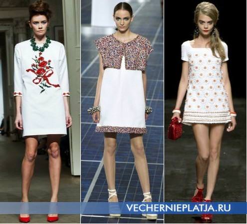 Плаття літні короткі білі 2013 від Alexander Terekhov, Chanel, Moschino