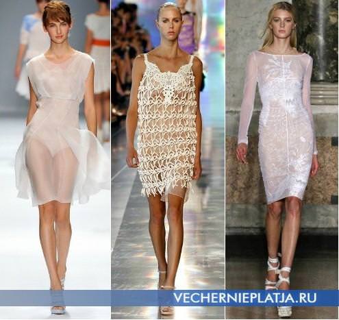 Прозорі білі плаття 2013 від Cacharel, Christopher Kane, Emilio Pucci