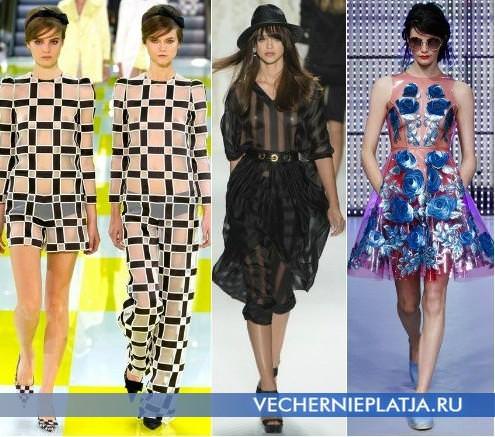Модні плаття з прозорої тканини від Louis Vuitton, Rachel Zoe, Holly Fulton