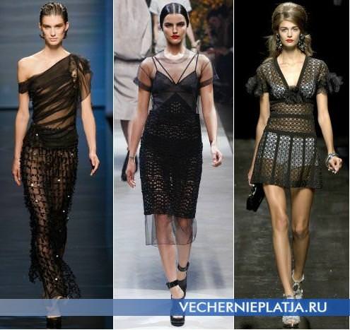 Моделі прозорих платтів 2013 від Alberta Ferretti, Loewe і Moschino