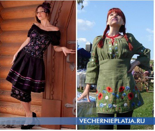 Льняні плаття з українською вишивкою