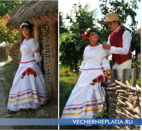 Весільні плаття в українському стилі