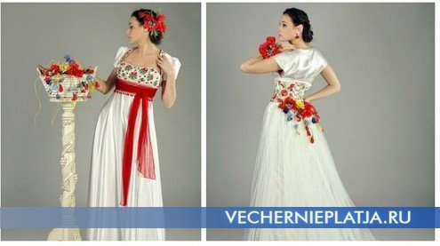 Весільні плаття в українському стилі