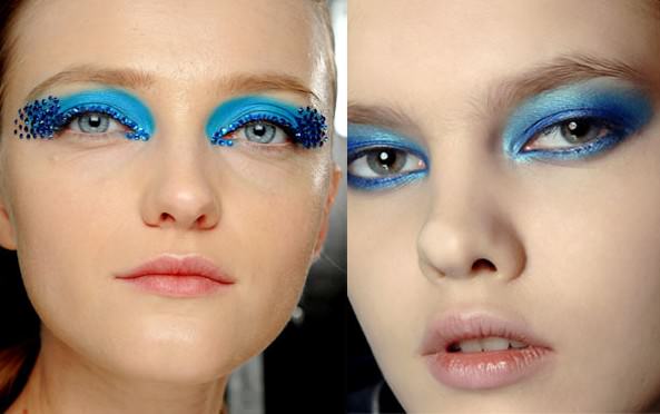 Модний макіяж для голубих очей 2013