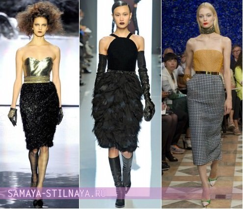 З чим носити спідницю-тюльпан Badgley Mischka (Беджлі Мішка), Bottega Veneta (Боттега Венета), Christian Dior (Крістіан Діор)r