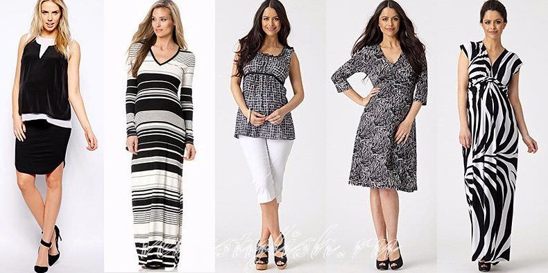 Чорно-білий одяг для вагітних 2014