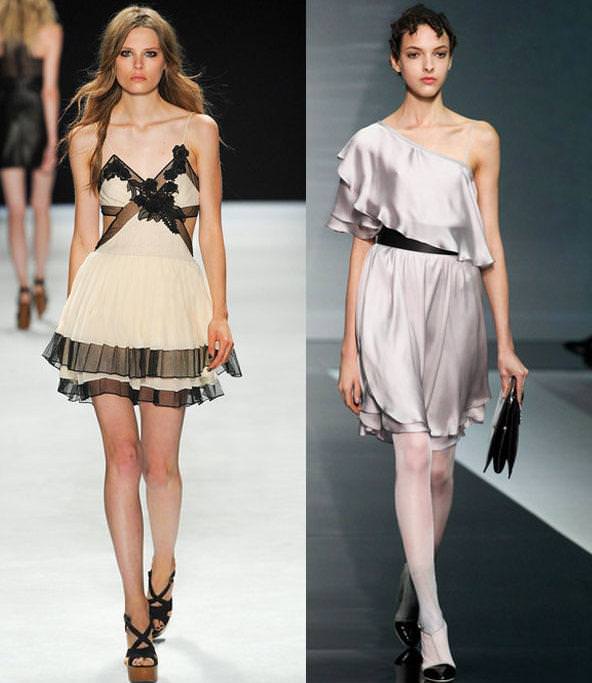 Модні коктейльні плаття весна-літо 2014: Білизняний стиль