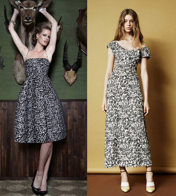 Модні сарафани весна-літо 2014: чорно-білий принт