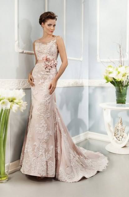 Ясно-рожеве весільне плаття 2014 року