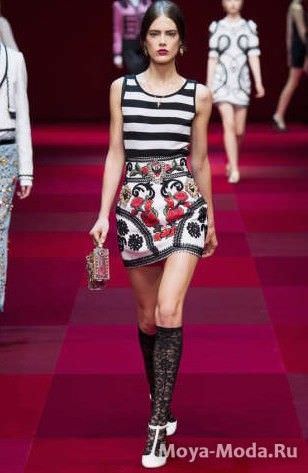 Модні спідниці весна-літо 2015 Dolce and Gabbana