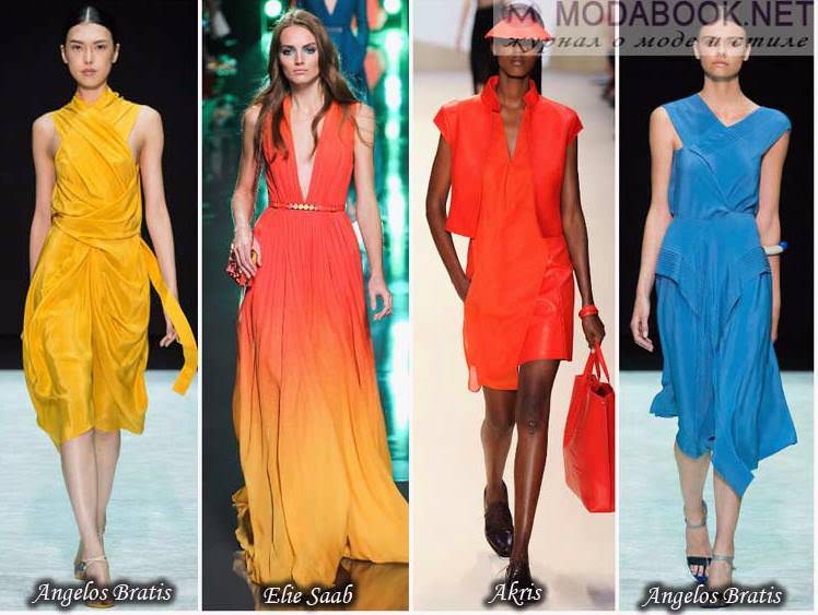 Яскравість кольорів плаття весни 2015