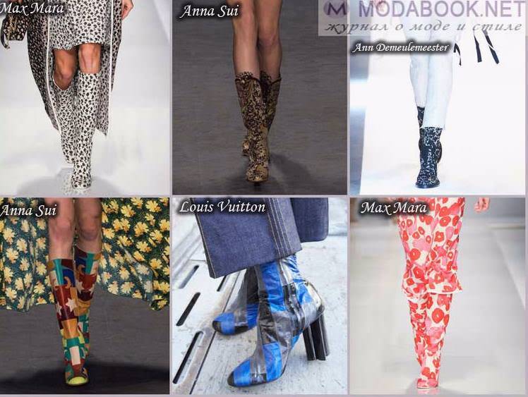 Модні принти чобіт весна 2015