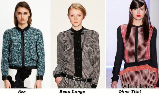 Осінні блузки 2013 року з контрастною окантовкою